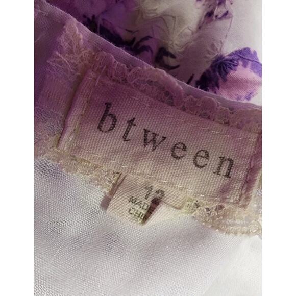 Btween SZ 12 Girls Dress Floral Embroidered Ruffle No Sleeve Baby Doll Lined - Picture 3 of 14